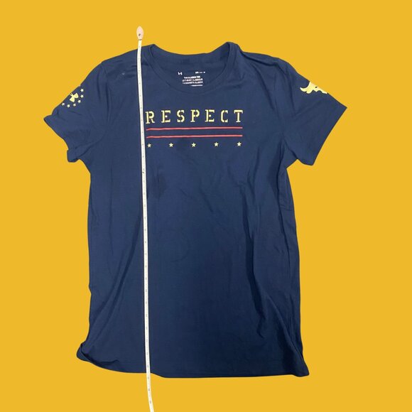 Under Armour “RESPECT” Graphic Classic Tee | Navy Blue | Size M - Picture 3 of 6